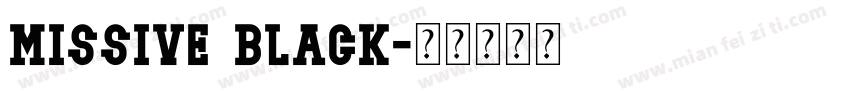 Missive Black字体转换